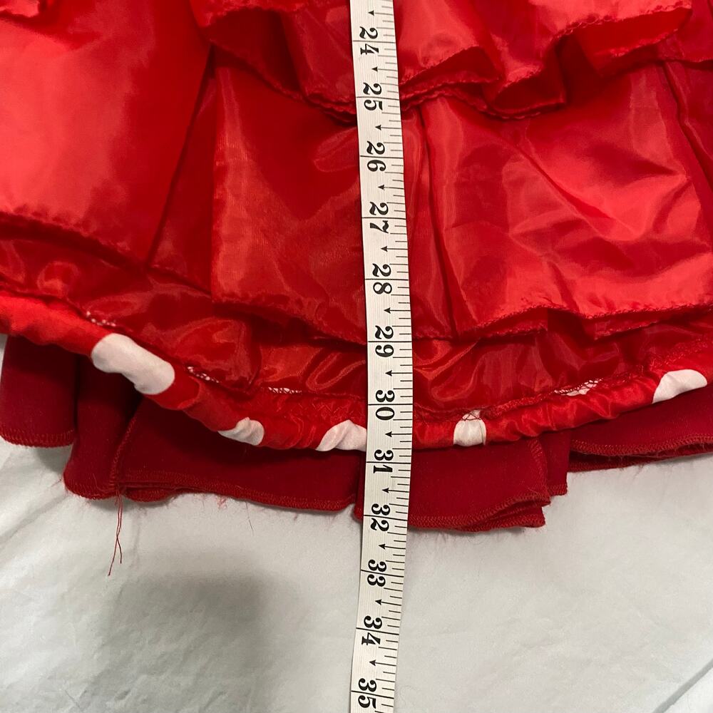 Bata de Cola Flamenco Performance Skirt & Matching Bag Red Polka Dot Size Small - Picture 7 of 16